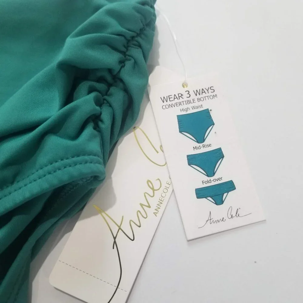 Anne Cole High-Waist Bikini Bottoms Size Medium - Picture 3 of 7